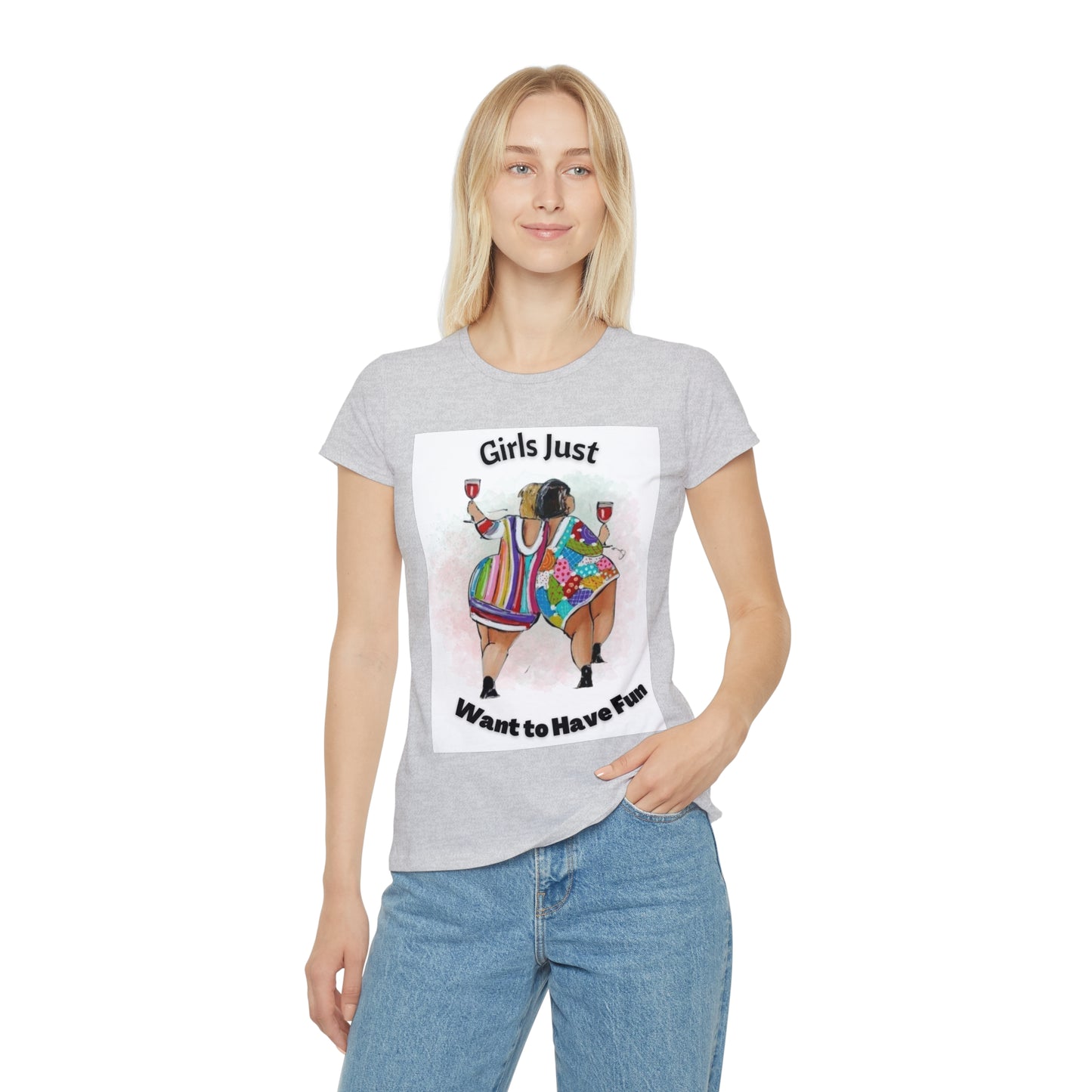 Women's Fun Vibe T-Shirt - "Girls Just Want to Have Fun" Design