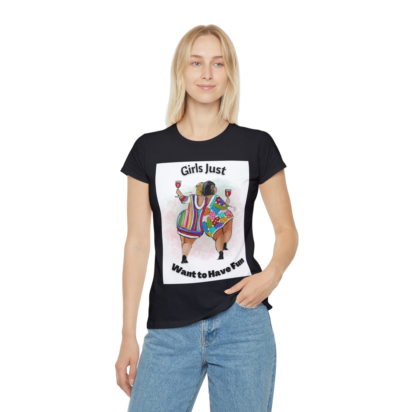 Women's Fun Vibe T-Shirt - "Girls Just Want to Have Fun" Design