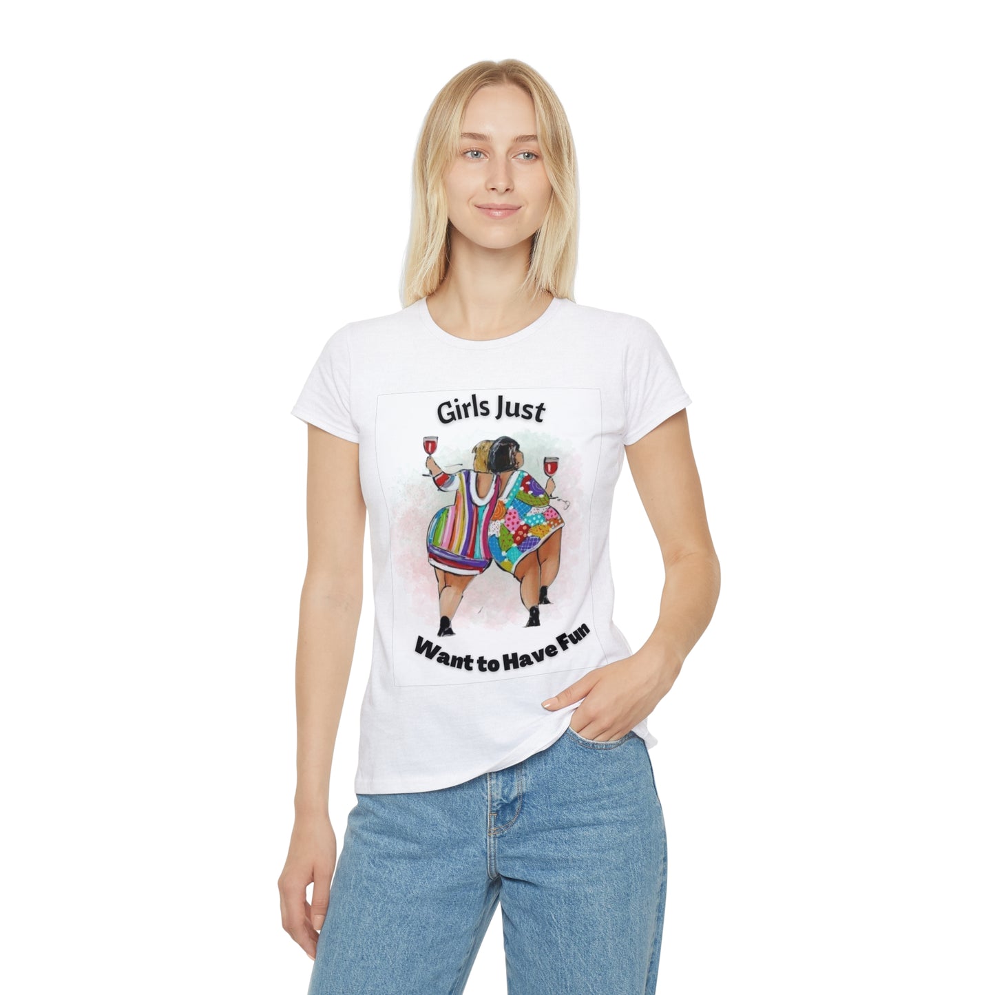 Women's Fun Vibe T-Shirt - "Girls Just Want to Have Fun" Design
