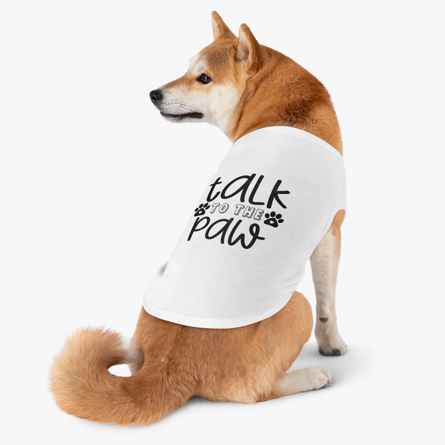 Pet Tank Top - 'Talk to the Paw' Design for Dog Lovers