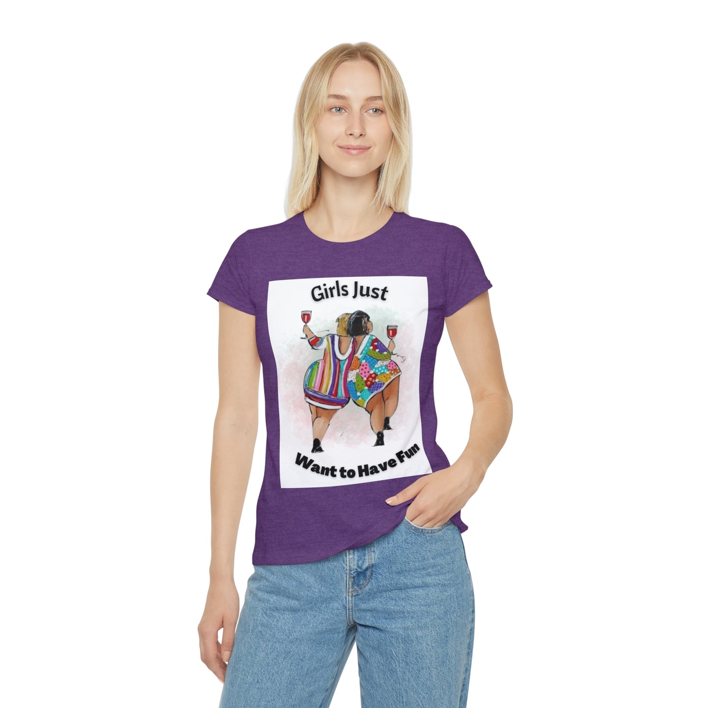 Women's Fun Vibe T-Shirt - "Girls Just Want to Have Fun" Design