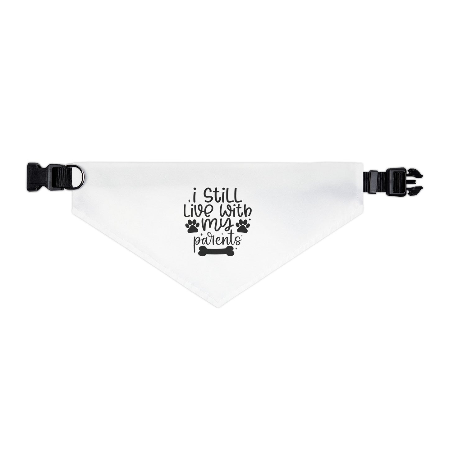 Cute Pet Bandana Collar – "I Still Live With My Patients" – Perfect for Dog Lovers