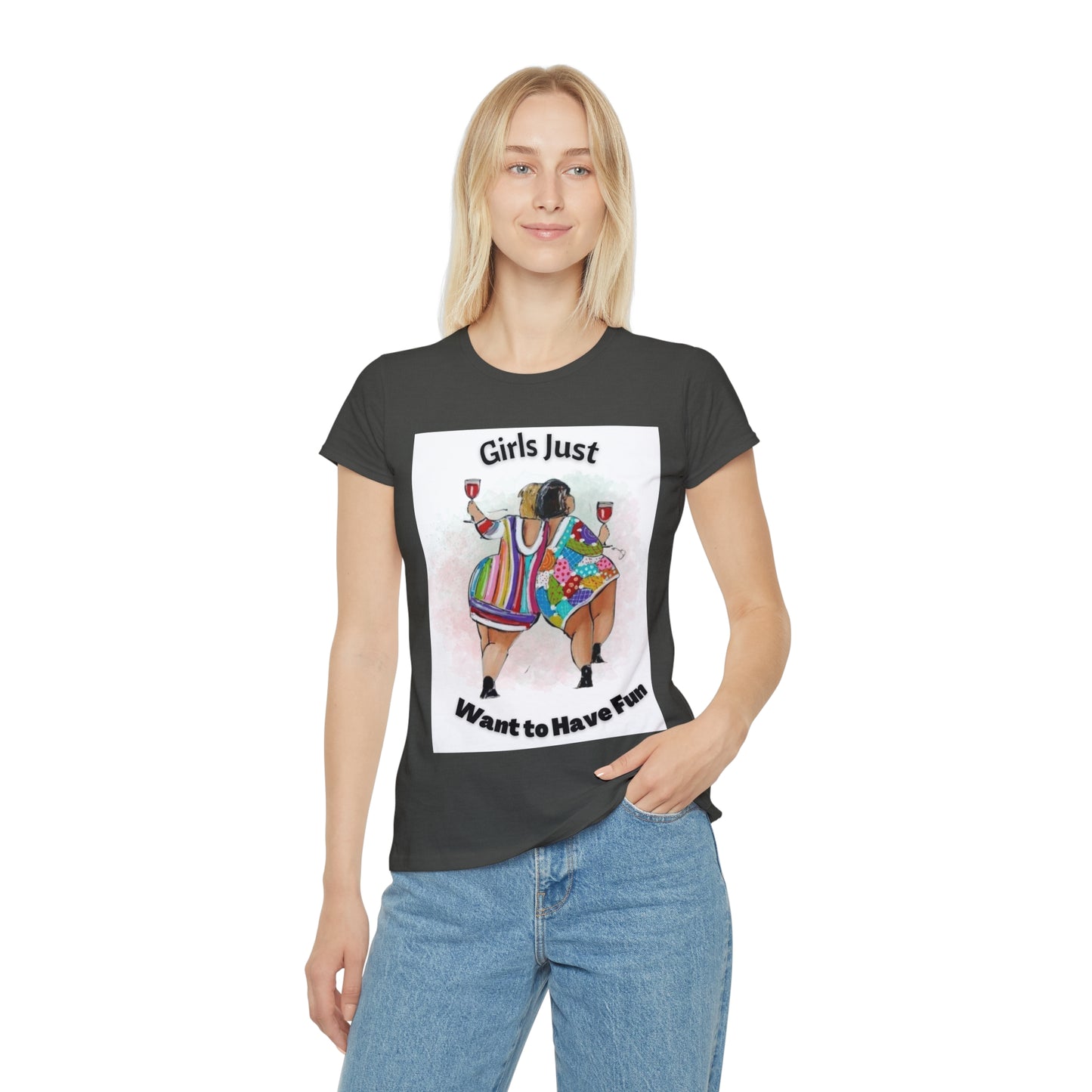 Women's Fun Vibe T-Shirt - "Girls Just Want to Have Fun" Design