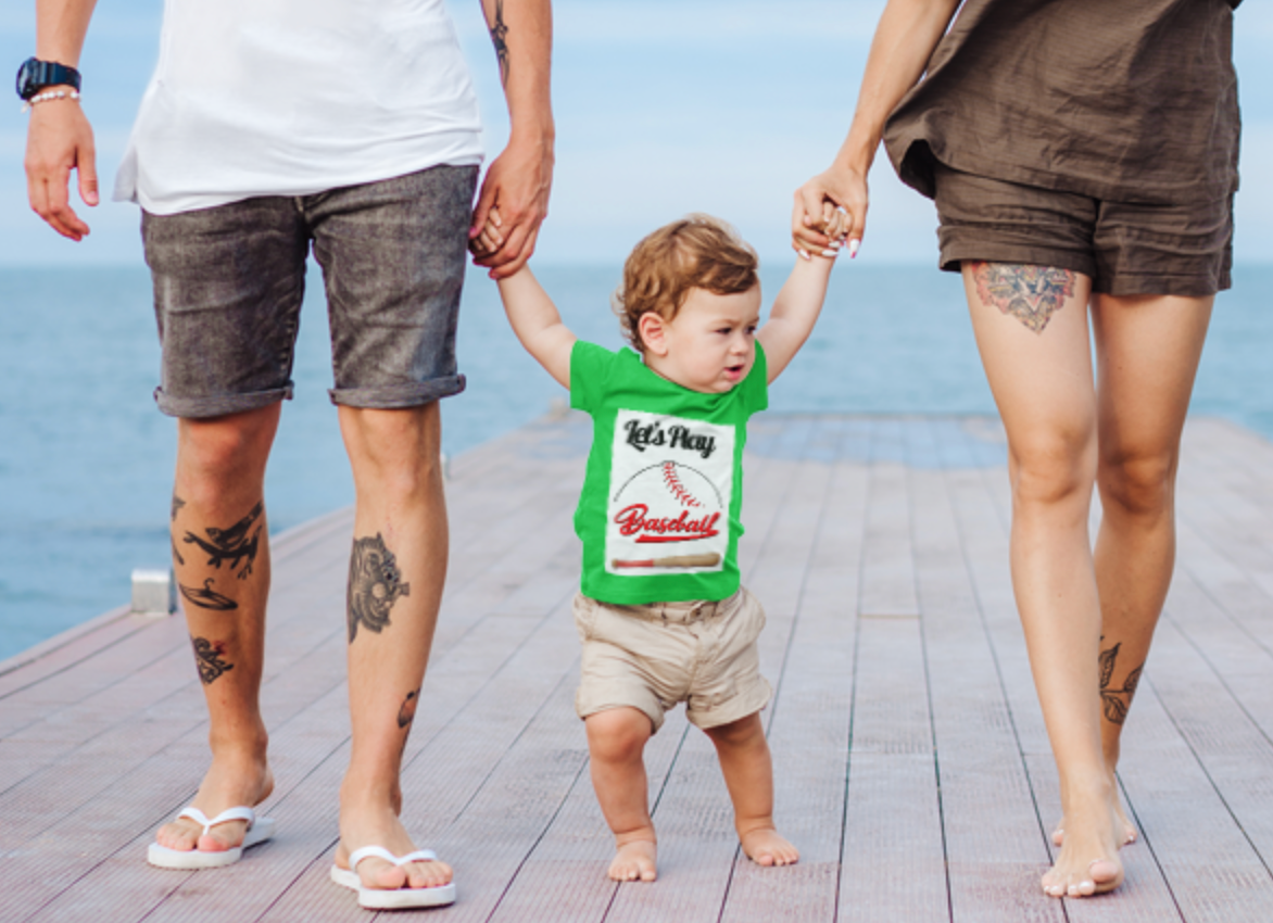 Infant Fine Jersey Tee| Lets Play Baseball
