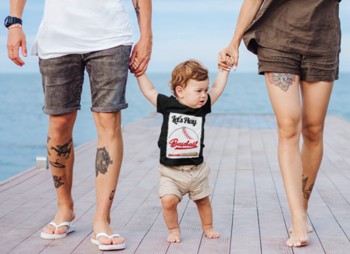 Infant Fine Jersey Tee| Lets Play Baseball