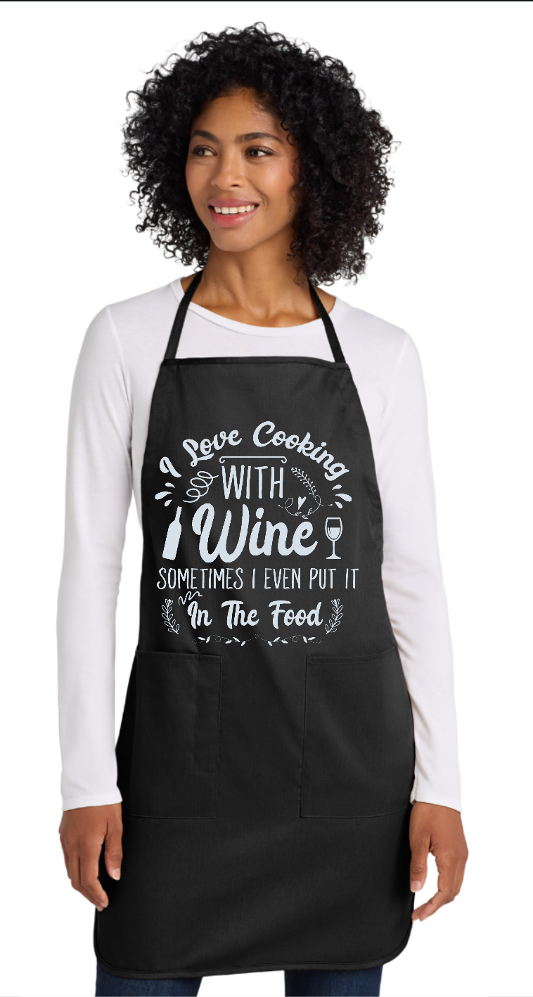 Aprons - I Love Cooking With Wine