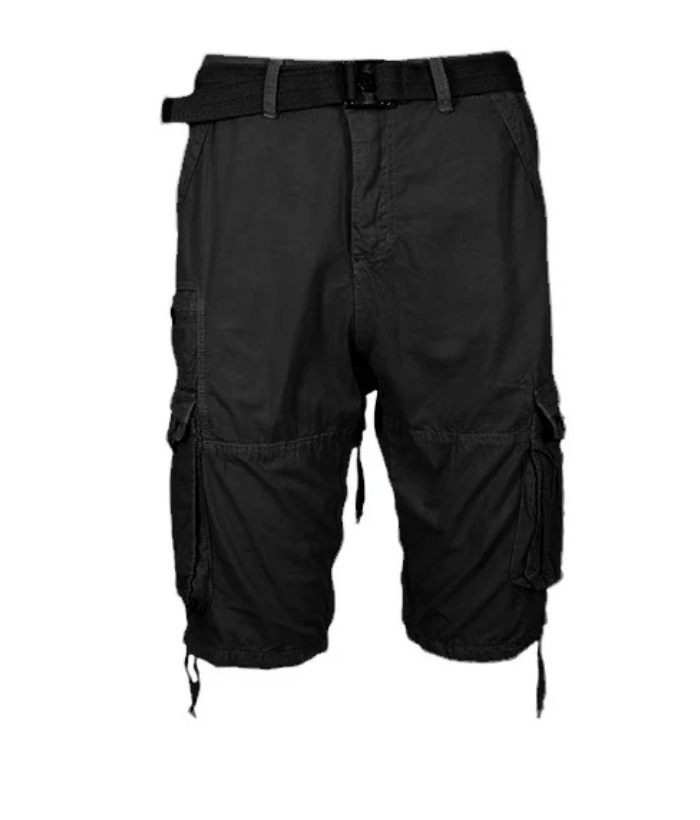 Men's Vintage Belted Cargo Shorts –
