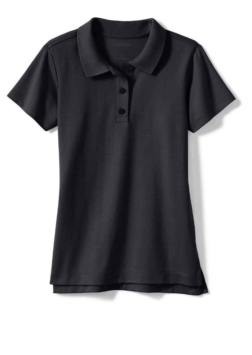 Short Sleeve Jersey Knit Polo Shirt - Girls