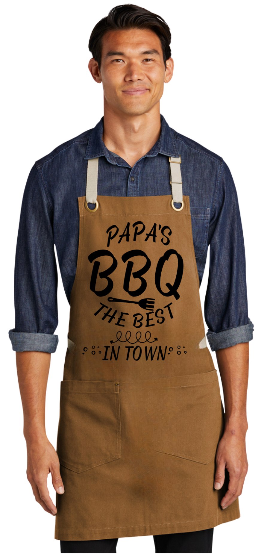 Apron - Papa's BBQ The Best in Town'