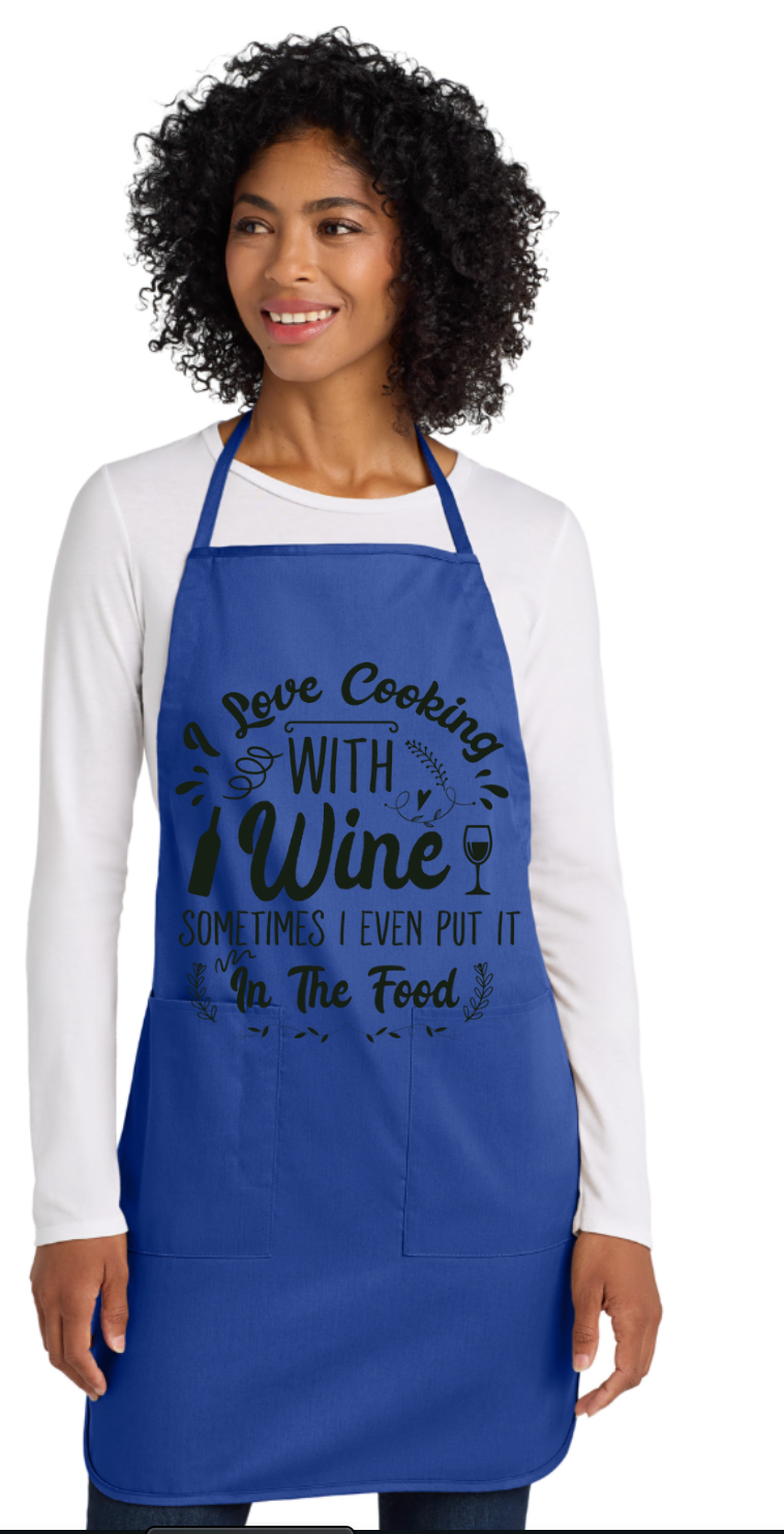 Aprons - I Love Cooking With Wine