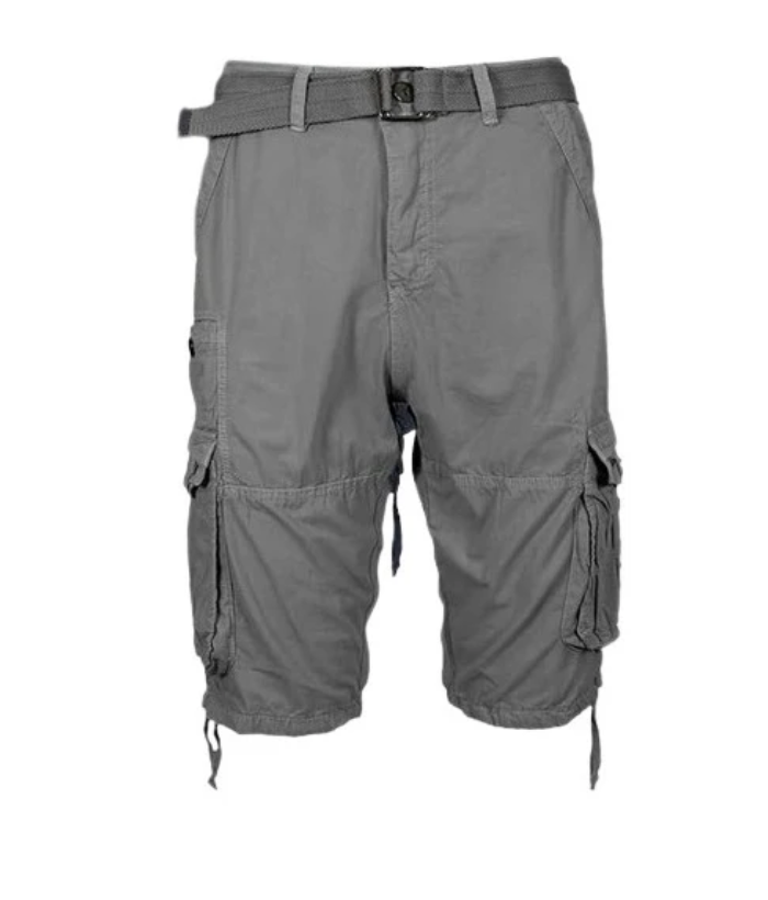 Men's Vintage Belted Cargo Shorts –