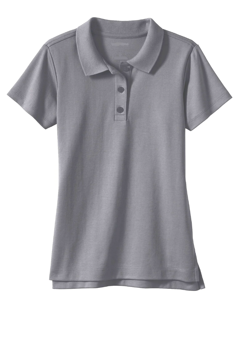 Short Sleeve Jersey Knit Polo Shirt - Girls