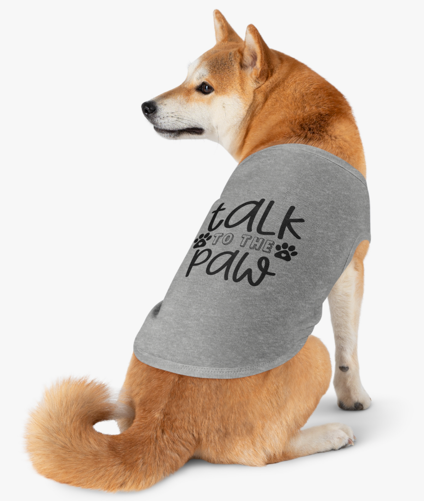 Pet Tank Top - 'Talk to the Paw' Design for Dog Lovers