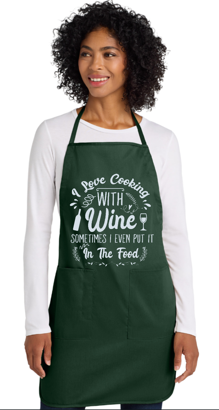 Aprons - I Love Cooking With Wine