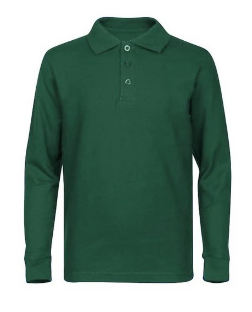 Long Sleeve Pique Polo Shirt - Boys -