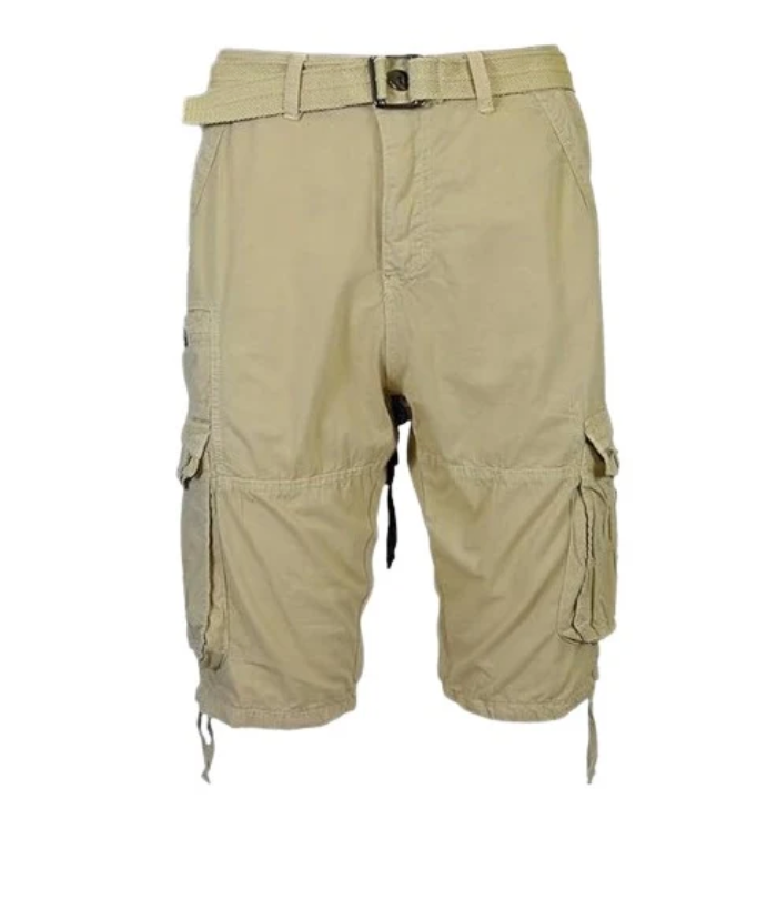 Men's Vintage Belted Cargo Shorts –