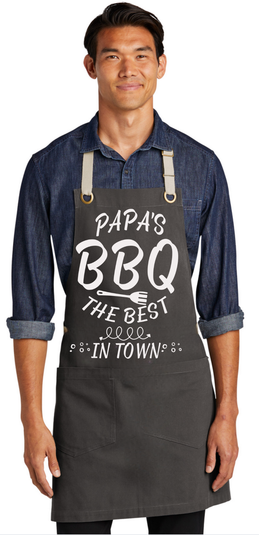 Apron - Papa's BBQ The Best in Town'