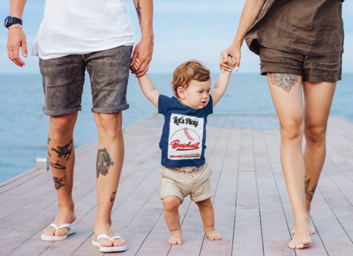 Infant Fine Jersey Tee| Lets Play Baseball