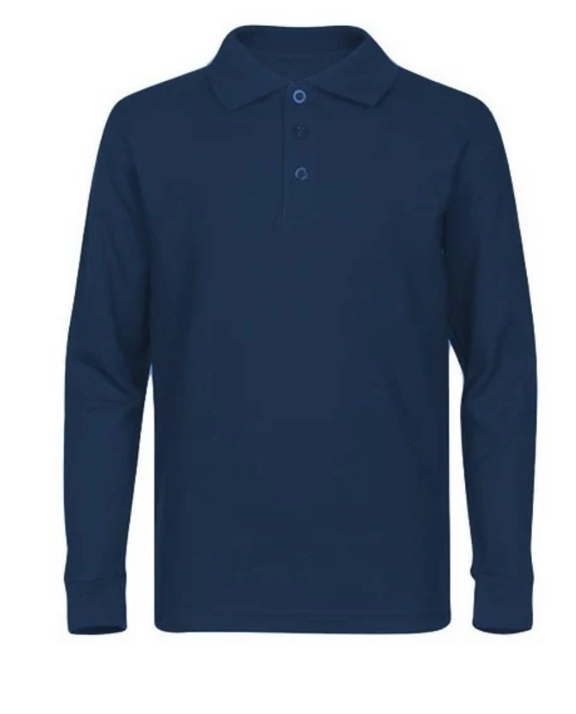Long Sleeve Pique Polo Shirt - Boys -