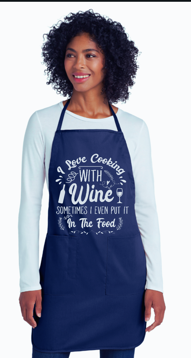 Aprons - I Love Cooking With Wine