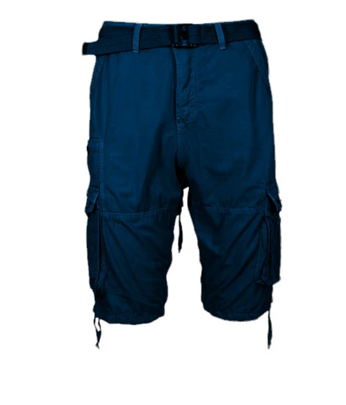 Men's Vintage Belted Cargo Shorts –