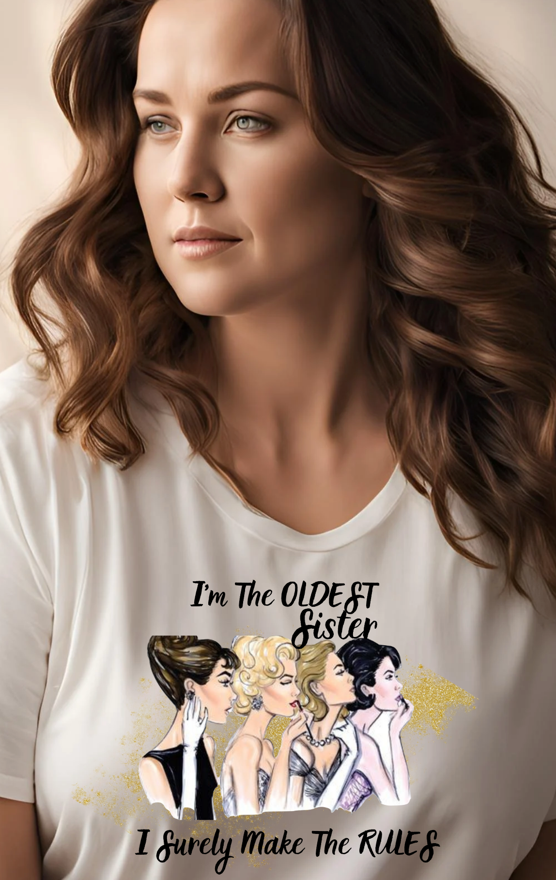 OLDEST, MIDDLE, YOUNGEST AND STEP SISTER T-SHIRT