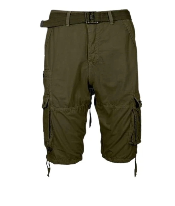 Men's Vintage Belted Cargo Shorts –