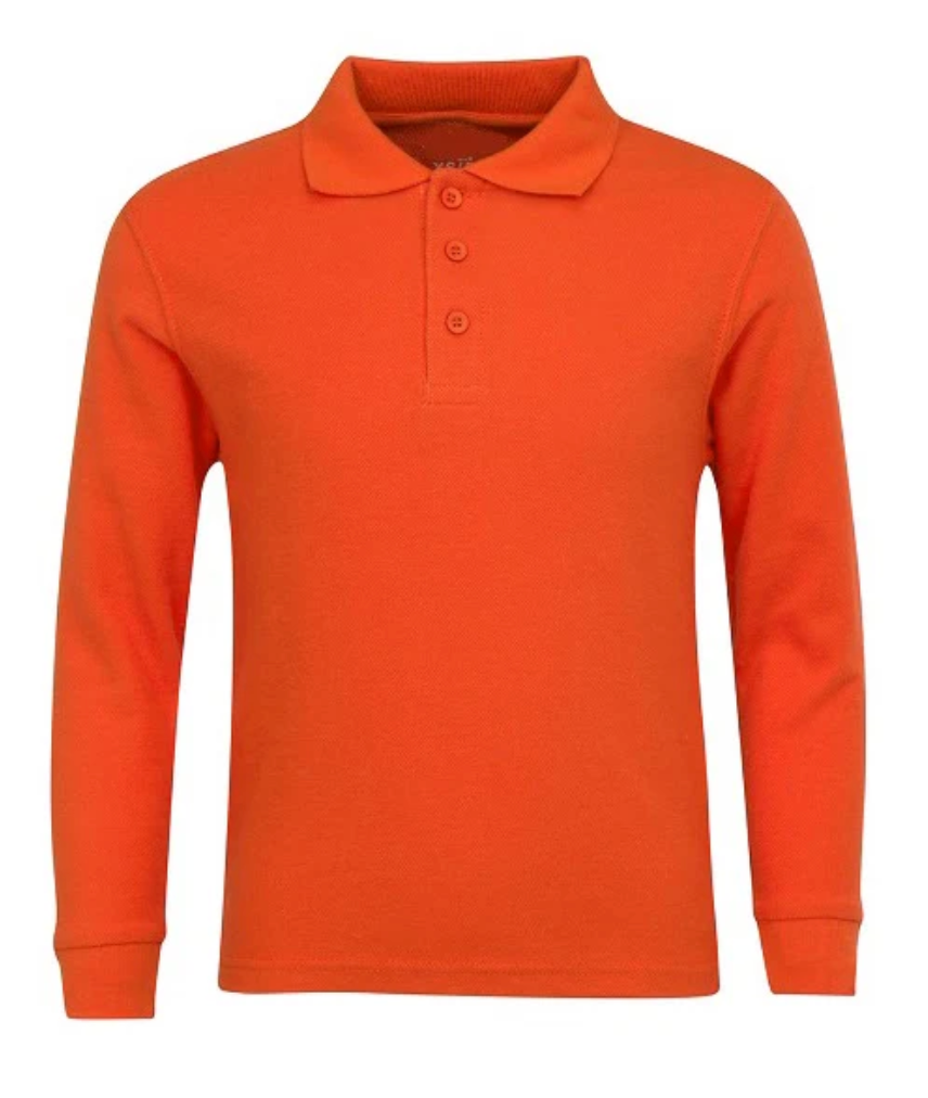 Long Sleeve Pique Polo Shirt - Boys -