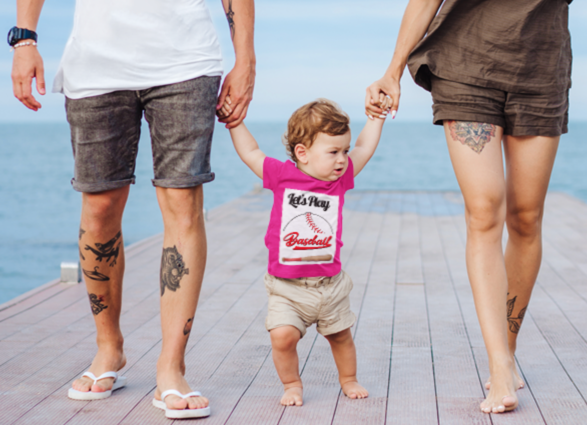 Infant Fine Jersey Tee| Lets Play Baseball