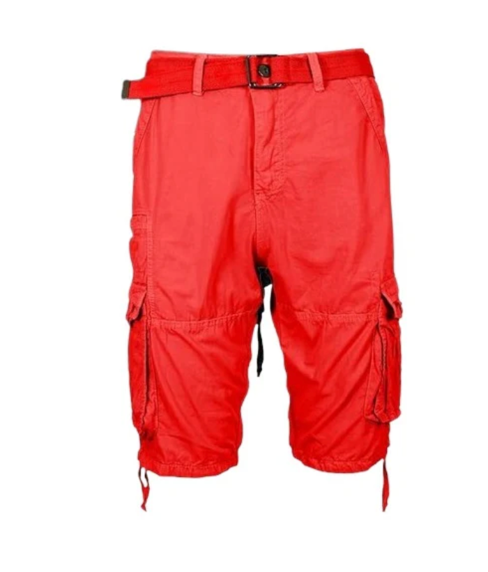 Men's Vintage Belted Cargo Shorts –