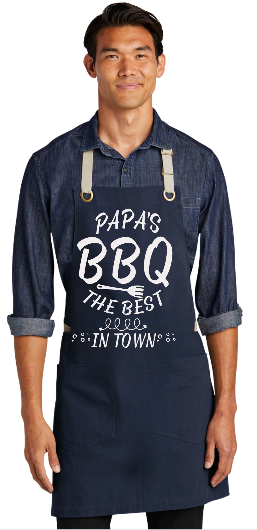 Apron - Papa's BBQ The Best in Town'