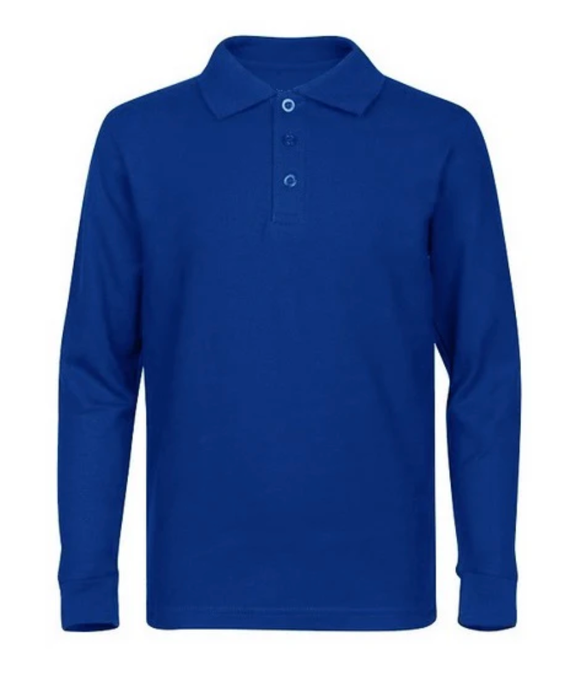 Long Sleeve Pique Polo Shirt - Boys -