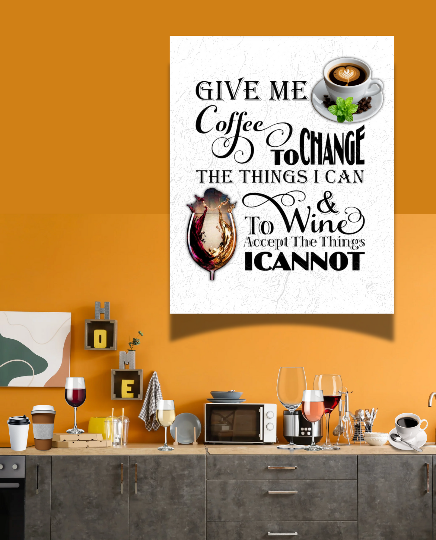 Canvas Prints - Give Me Coffee To Change The Things I Can