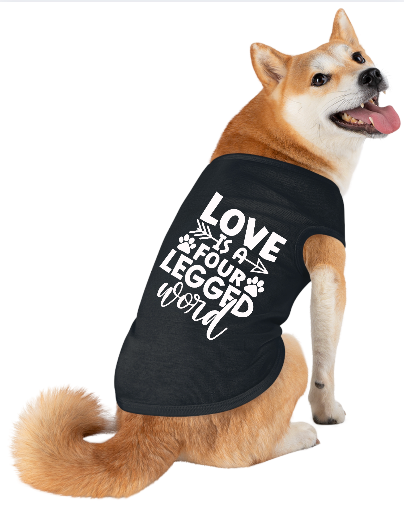 Pet Tank Top for Dogs | 'Love is a Four Legged Word'