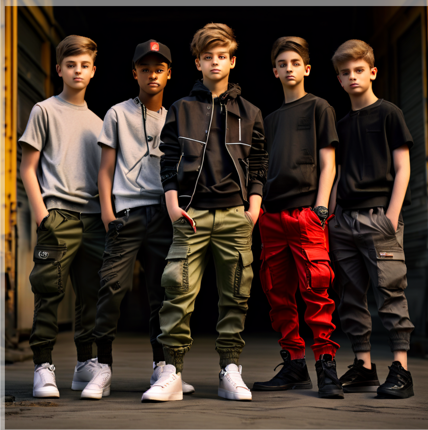 Youth Fleece Cargo Sweatpants With Zipper πβ¨ School Uniform Ready