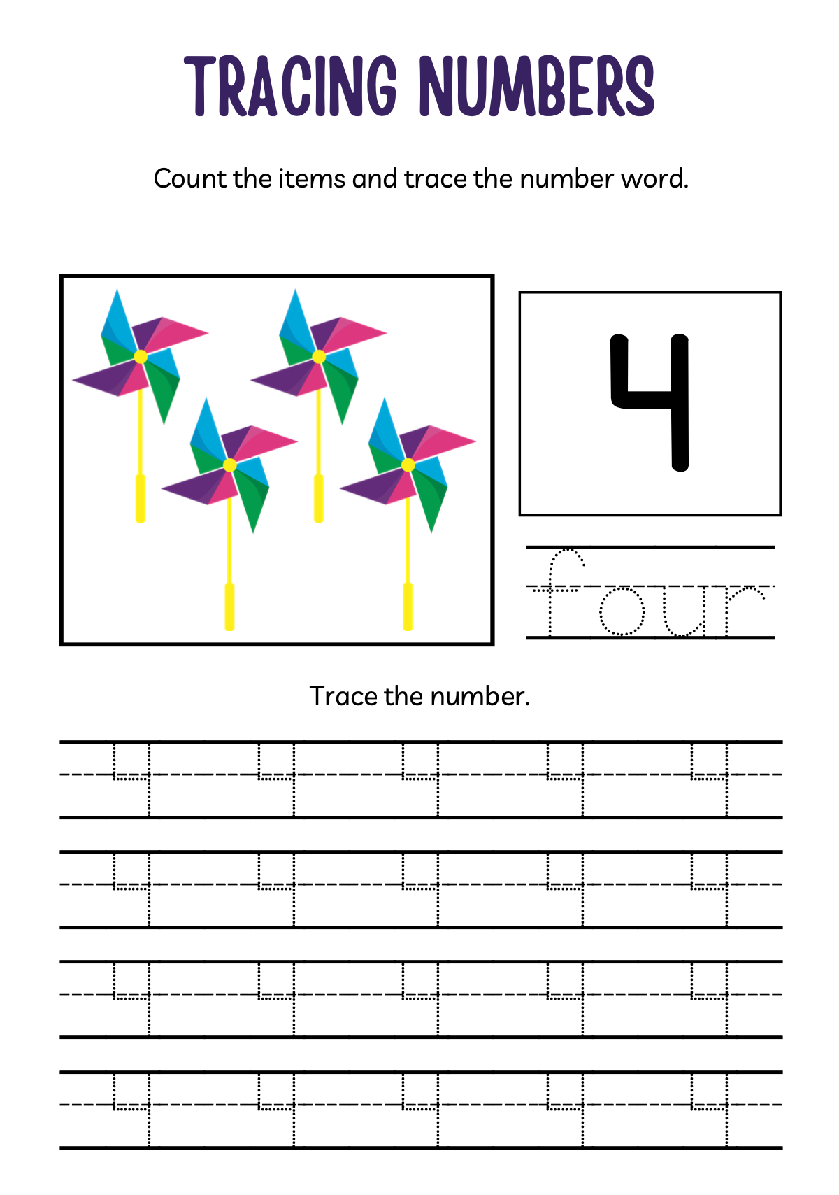 Kindergarten Numbers Workbook