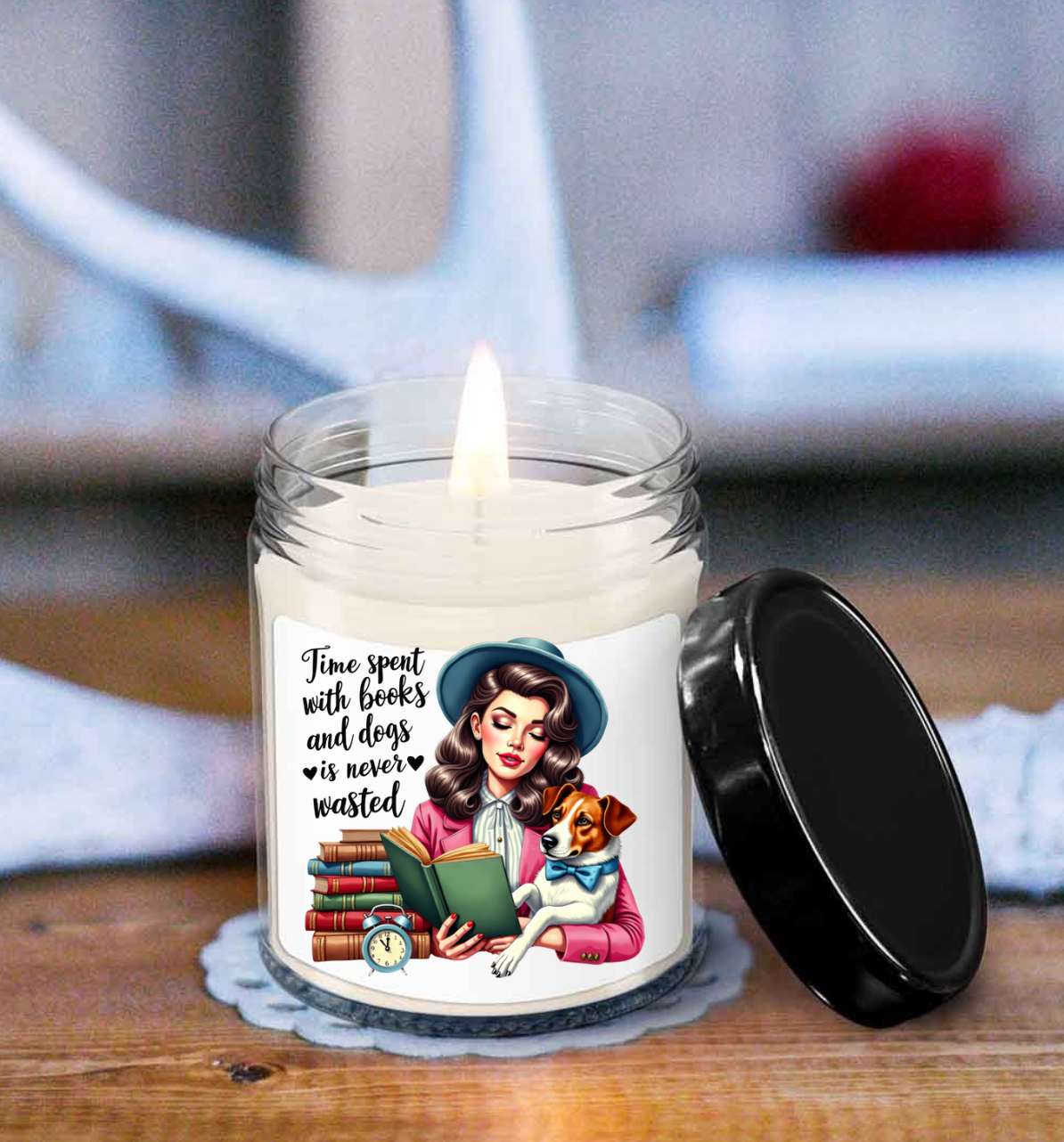 Handmade Vanilla Scented Candle –| Clean-Burning Soy Blend |
