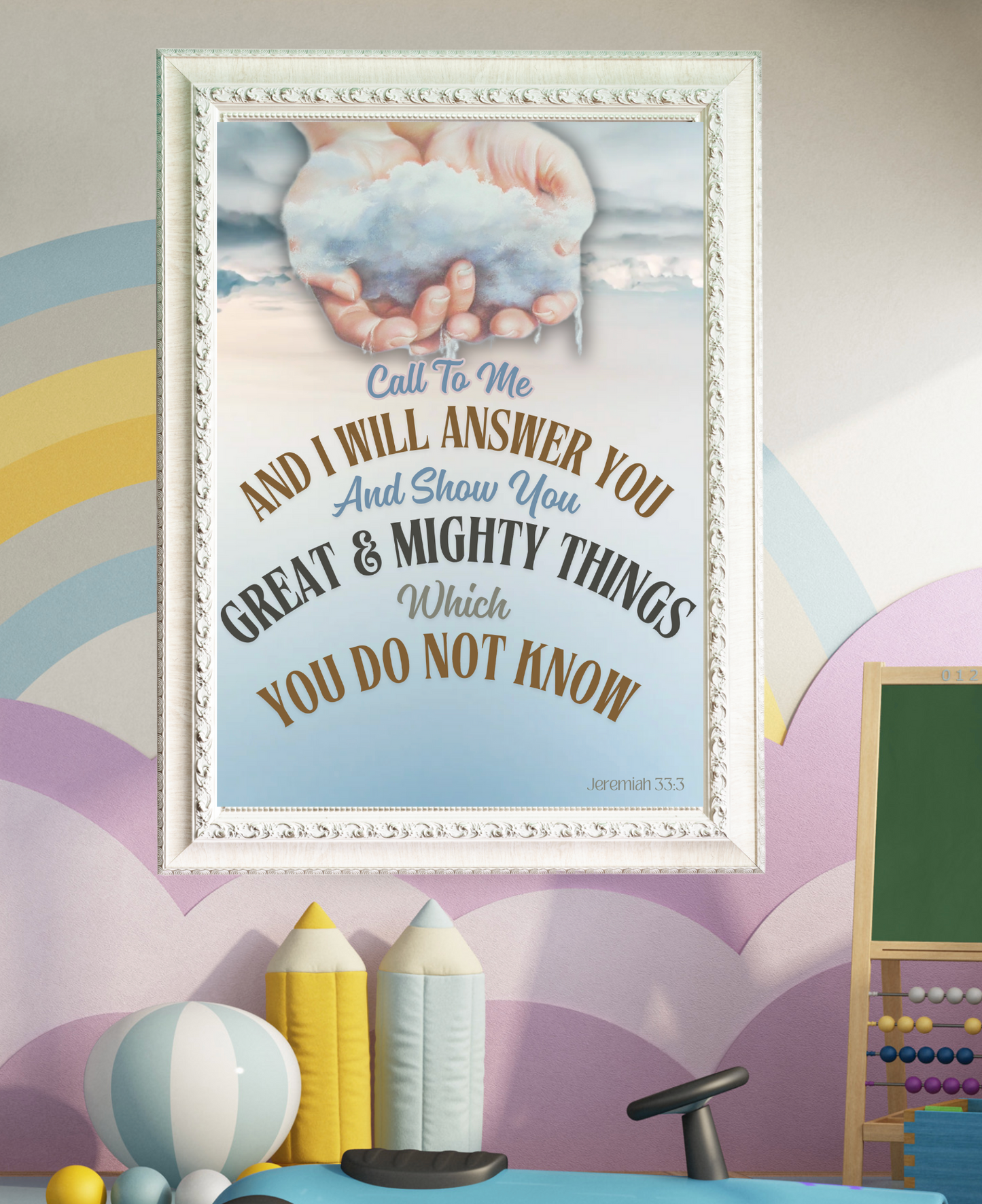 Canva - Call to Me and I will Answer You and Show You Great & Mighty Things Which you Do Not Know