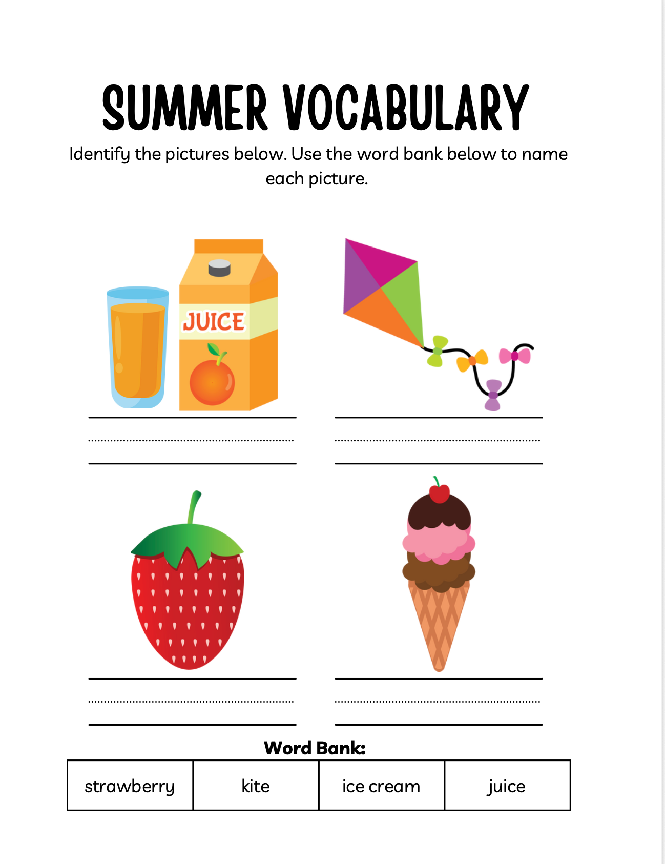 Hnadwriting Practice | Vocabulary Practice