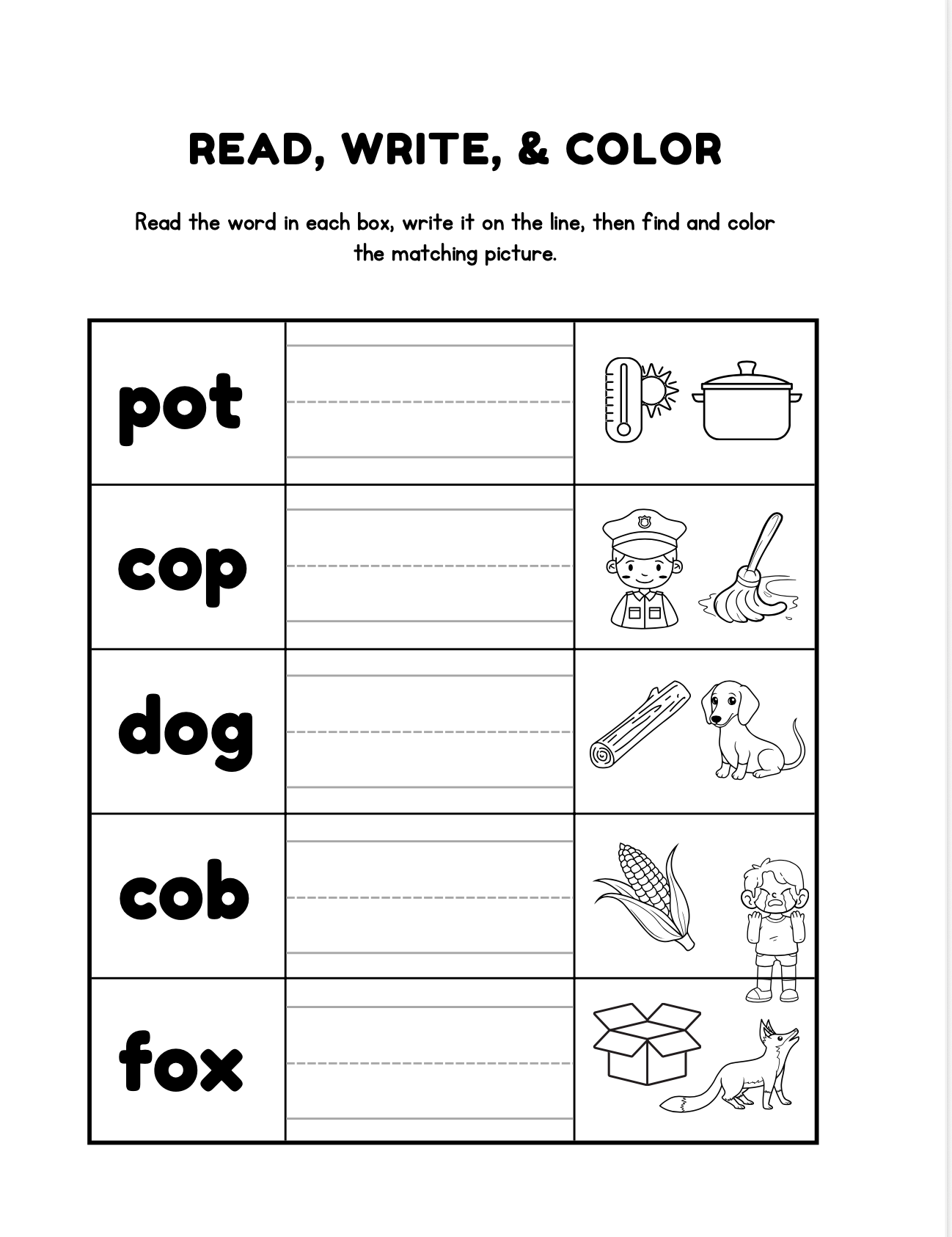 Hnadwriting Practice | Vocabulary Practice