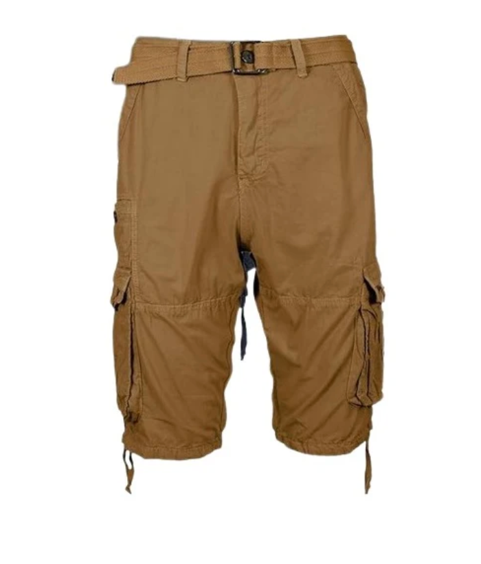 Men's Vintage Belted Cargo Shorts –
