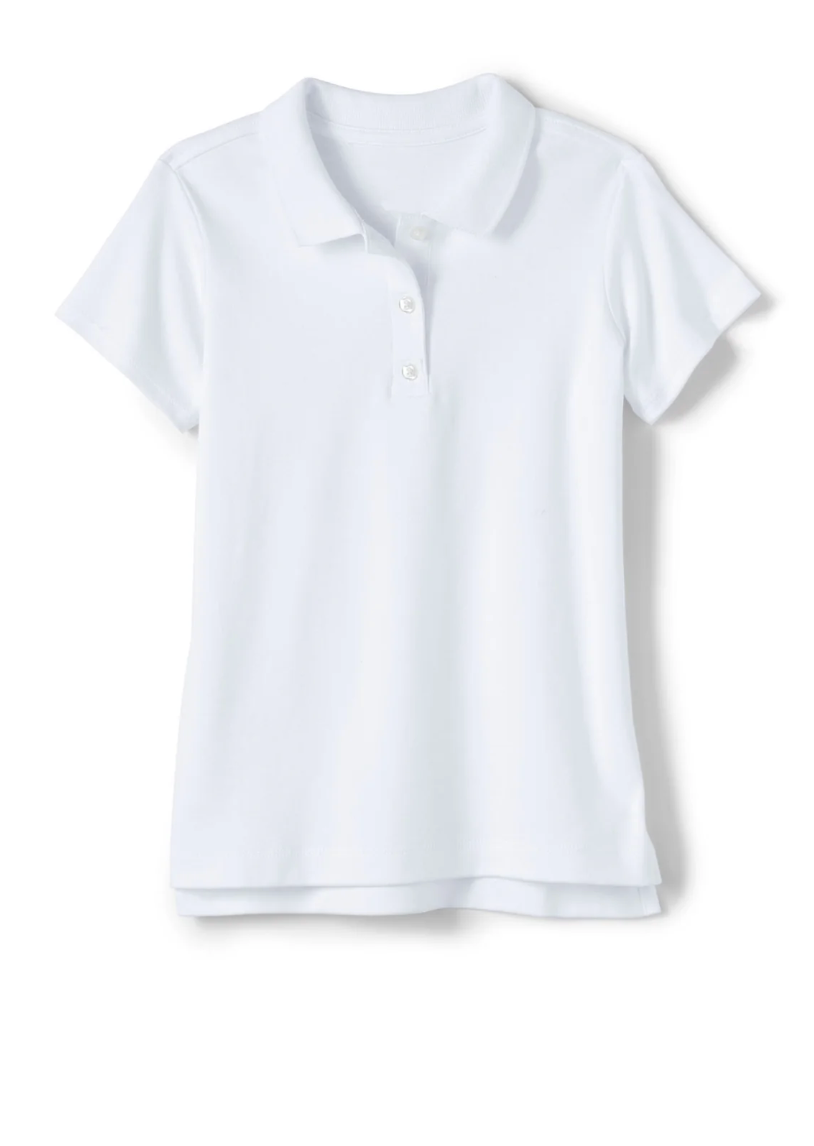 Short Sleeve Jersey Knit Polo Shirt - Girls