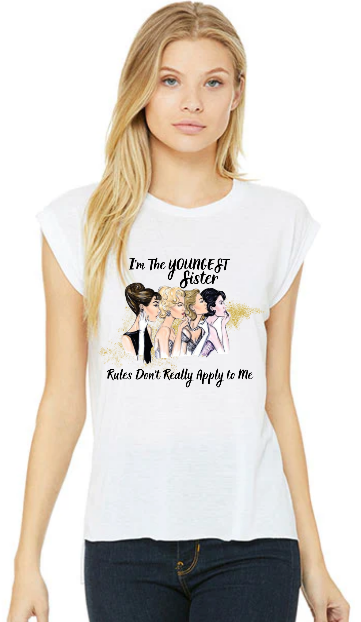 OLDEST, MIDDLE, YOUNGEST AND STEP SISTER T-SHIRT