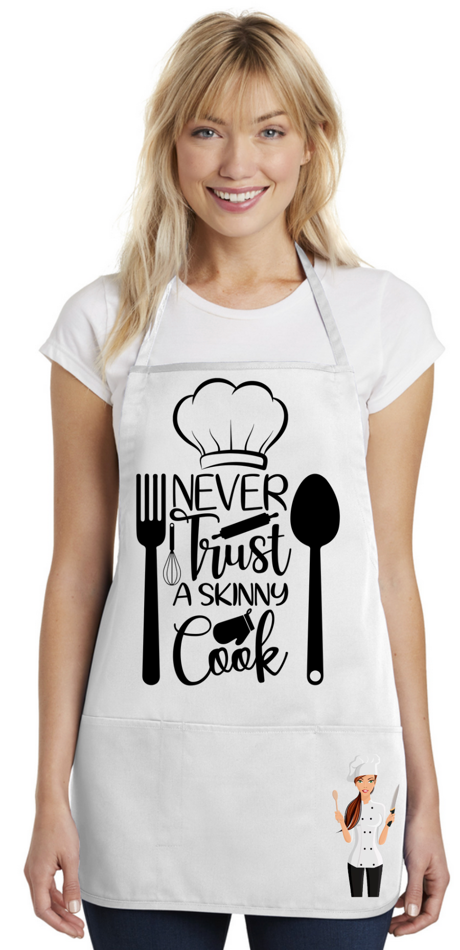 Apron - Never Trust a Skinny Cook '