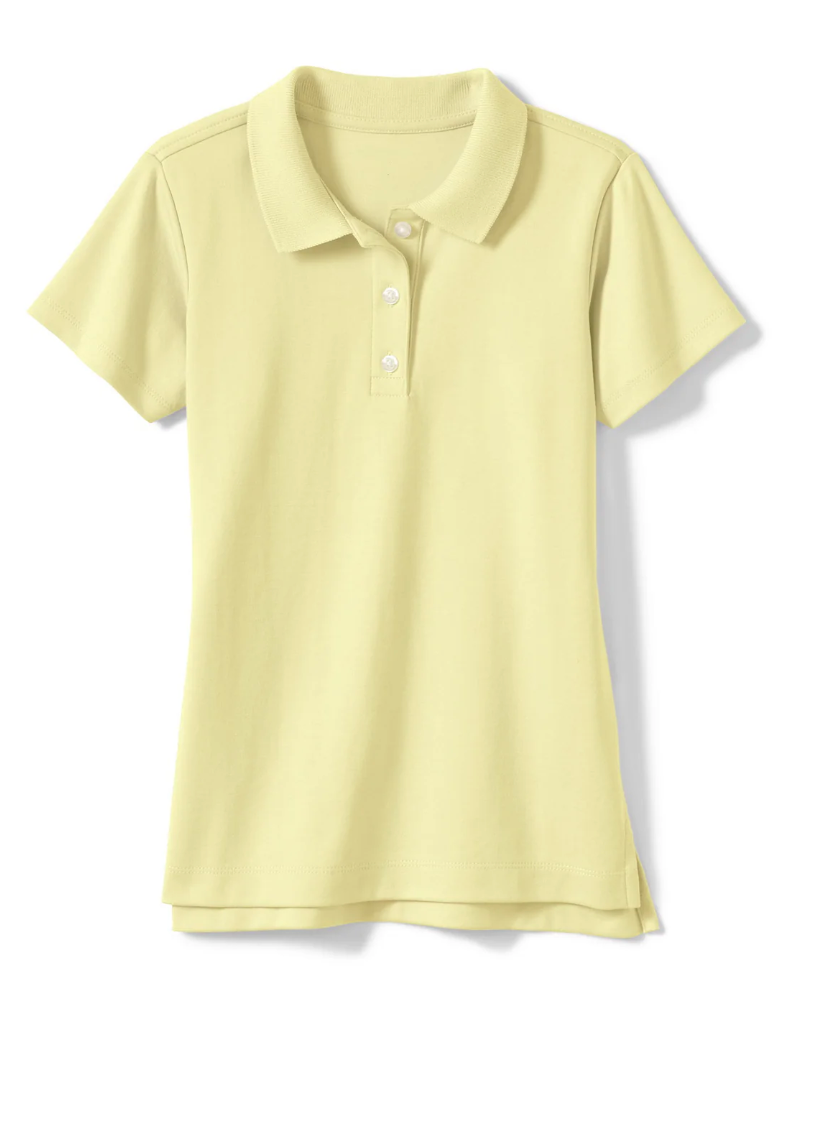 Short Sleeve Jersey Knit Polo Shirt - Girls