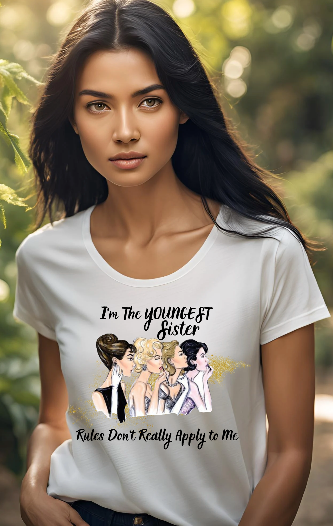 OLDEST, MIDDLE, YOUNGEST AND STEP SISTER T-SHIRT