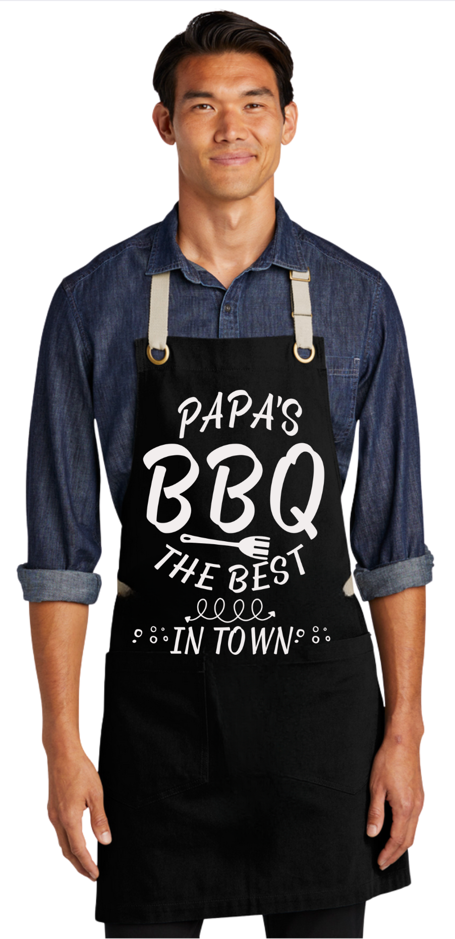 Apron - Papa's BBQ The Best in Town'