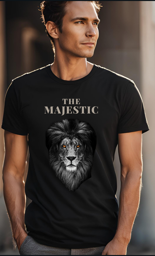 The Majestic Lion Unisex Cotton Crew Tee - Bold, Unique Shirt for Animal Lovers