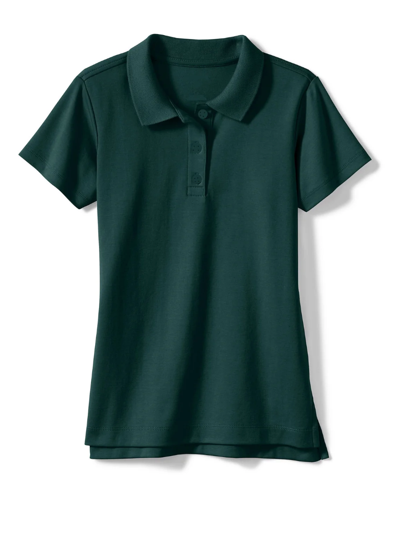 Short Sleeve Jersey Knit Polo Shirt - Girls