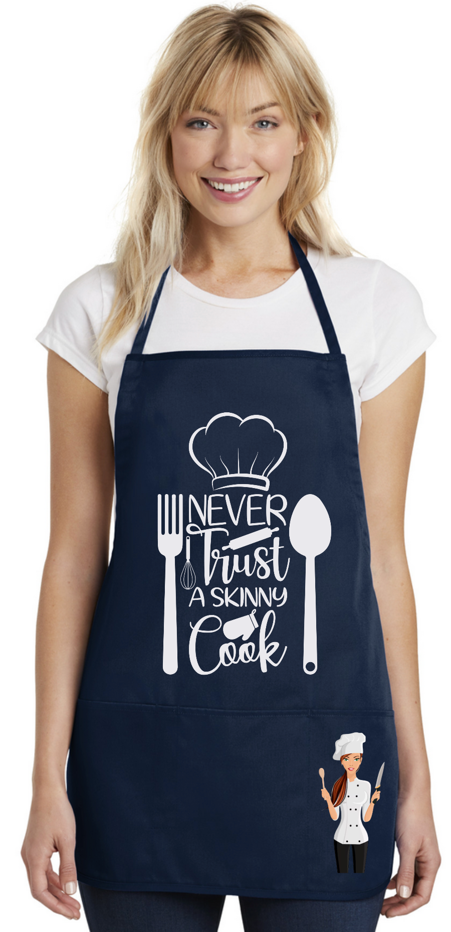 Apron - Never Trust a Skinny Cook '